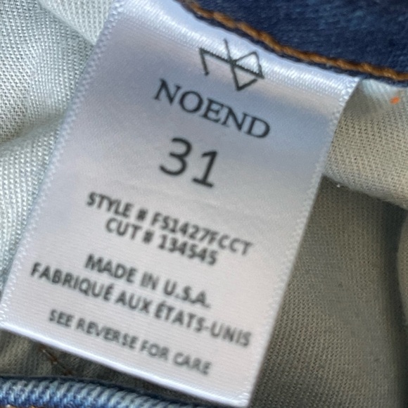 Noend Farrah kick flare raw edge medium wash jeans 31 - Picture 7 of 7